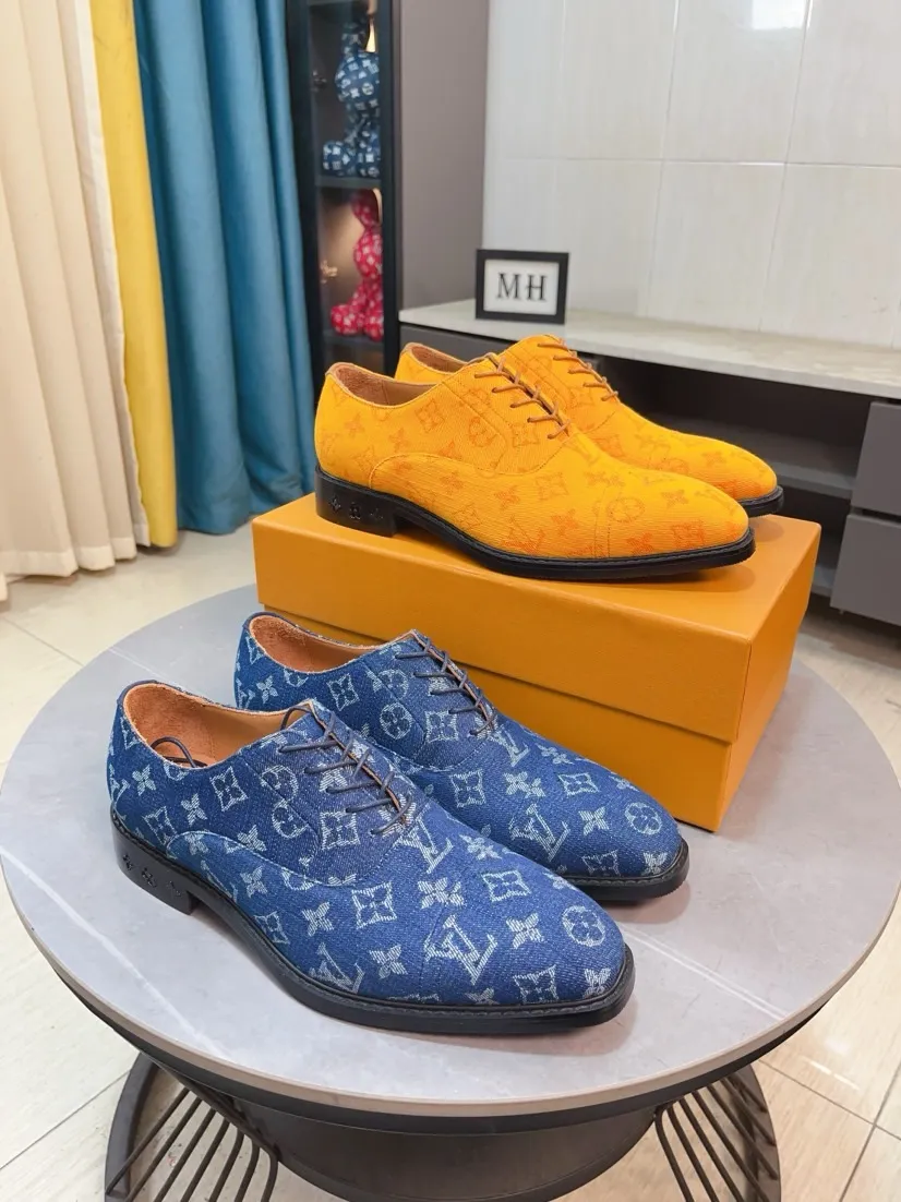 Ex-factory price 720🌹🌹High version [LV] Louis Vuitton's popular casual leather shoes🎖Fashionable and elegant🎖🎖Material: Original imported open-edge beaded cowhide, washed cowhide leather lining, original open-molded rubber outsole, high-end and classy, ​​elegant quality, instantly transforming into a handsome man ❤❤Standard\nNumber: 38-44